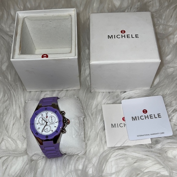 Michele Tahitian Jelly Purple Watch Design - Picture 4 of 5